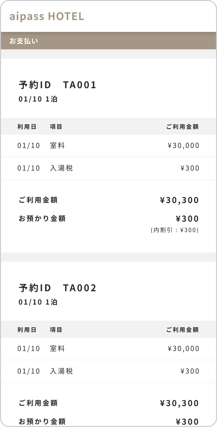 宿泊料金を確認しオンライン決済