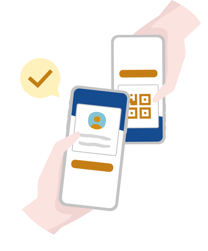 QRコードを読み取ってチェックイン完了